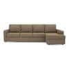 Apollo Compact Sofa (Colour : Dune, Cushion : Soft, Back Type : Regular, Seating Capacity : Right Aligned 3 Seater + Right Aligned Chaise + Ottoman)
