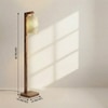 Elementary Beige Jute Floor Lamp with Beige Jute Base