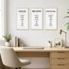 The Castle Decor Motivational Quotes Wall Art Set of 3 9x17 Inch