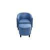 Valencia Accent Chair With Ottoman & Cushion - Blue