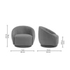 Lorna Fabric Accent Chair in Grey Colour