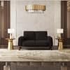 Granada Premium 2 Seater Fabric Sofa in Deep Brown Velvet Colour