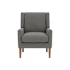 Leston Boucle Fabric Lounge Chair in Grey Colour