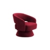 Aracell Swivel Solid Wood Round Chair in Maroon Colour