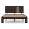 Alaca Solid Wood King Size Bed In Mahogany Finish