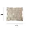 Basket Knit Pale Whisper Cushion Cover 16X16  Inches