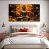 The Castle Decor Lord Buddha Meditation Wall Painting Wooden Framed 27x48 Inch (Style 10)