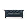 Weston 2 Seater Luxury Italian Leather Sofa In Aegean Sea