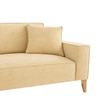Airy 2 Seater Sofa In Leatherette Cream Color