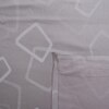 Grey And White Geometric Cotton 400 Tc Super King Size Bedsheet With 2 Pillow Covers