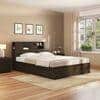Covelo Engineered Wood Queen Size Drawer & Box Storage Bed In Rustic Walnut Finish