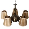 Devansh Black Wall Mounted Lamp With Beige Jute Shade