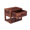 Stanfiled Solid Wood Bedside Table in Teak Finish