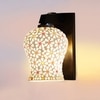 Devansh Solid Wood Electric Wall Light in Brown Colour with Multi Shade Count of 1 Light