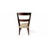 Newport wood Set of 2 Dining Chairs in Beige Mossy Fabric Cushioning with DARK WALNUT FINISH