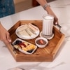 Ireka Home Utsav Wooden Serving Tray with Iron Handles – Small