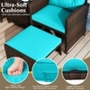 Carry Bird Wicker Patio Furniture Outdoor Balcony Chairs In Brown And Sky Blue Colour