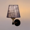 Devansh Metal Electric Wall Light in Black Colour with Blue Shade Count of 1 Light