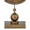 Vintage Mantel Clock Gold Metal Finish Roman Numerals Exposed Gears and Pendulum