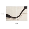 Abstract Neutral Natural Wool Wall Art 2 Panel Set 5 x 3 Feet