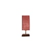Emilia Maroon Jute table lamp with Square Brown Wood Base