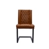 Elder Metal Dining Chair in Brown Colour