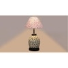 Emelia Multicolor cotton Glass Table lamp with Iron Base