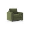 Apollo Compact High Back 1 Seater Fabric Sofa in Moss Green Colour