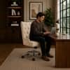 Doe Buck Amparo Beige Leatherette Executive Office Chair