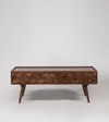Tear Solid Wood Coffee Table In Dark Brown Finish