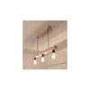 Tavern Beige Solid Wood Cluster Hanging Light