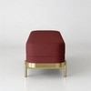 The Mesa Metal Bench in Maroon Finish