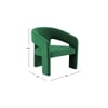 Ashley Velvet Accent Chair in Green Colour