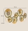 W-Iha Abstract Metal Wall Decor in Multicolor Set of 1