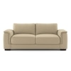 Miles 3 Seater Leatherette Sofa In Cream Leathrette Colour
