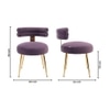 Swizzy Solid Wood Accent Chair in Purple Colour