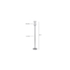 Pearl Multicolour Glass Floor Lamp with Steel Steel Base