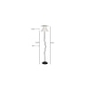 Xena Off White Fabric Floor Lamp with Black Iron Base