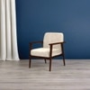 Dado Pebble Solid Wood Lounge Chair in Grey Colour