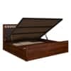 Vrinda Solid Wood King  Size Bed With Hydraulic Storage (Honey Oak Finish)