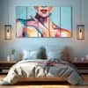 The Castle Decor Woman Abstract Wall Painting Wooden Framed Digital Painting 27x48 Inch (Style 6)