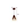 Flue Brown Solid Wood Single Hanging Light