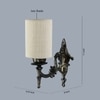 Devansh Metal Electric Wall Light in Antique Gold Colour with White Shade Count of 1 Light