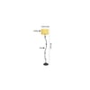 Hera Yellow Fabric Floor Lamp with Black Iron Base