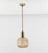 DEMARIUS Amber Glass Single Light Hanging Pendant