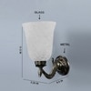 Devansh Metal Electric Wall Light in Antique gold Colour with White Shade Count of 1 Light