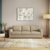 Apollo Compact 3 Seater Fabric Sofa in Sandshell Beige Colour