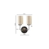 Max Dual Yellow cotton Wall mounted Lamp Steel Base