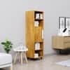 Hexa Engineered Wood Bookshelf Multipurpose Storage Rack in Giant Wood Colour