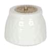 Basket With Jar Set Of 4 In Gold And White Colour